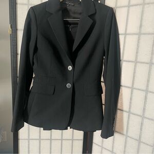 Women’s suit size 2 navy pinstripe. Pencil skirt &  jacket. Antonio Melani.